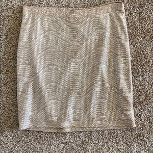 H&M gold shimmer stretchy skirt
